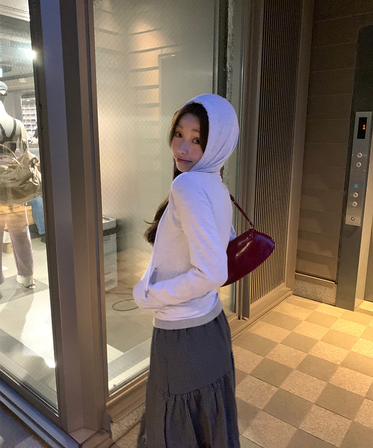 チェックティアードロングスカート BLACK