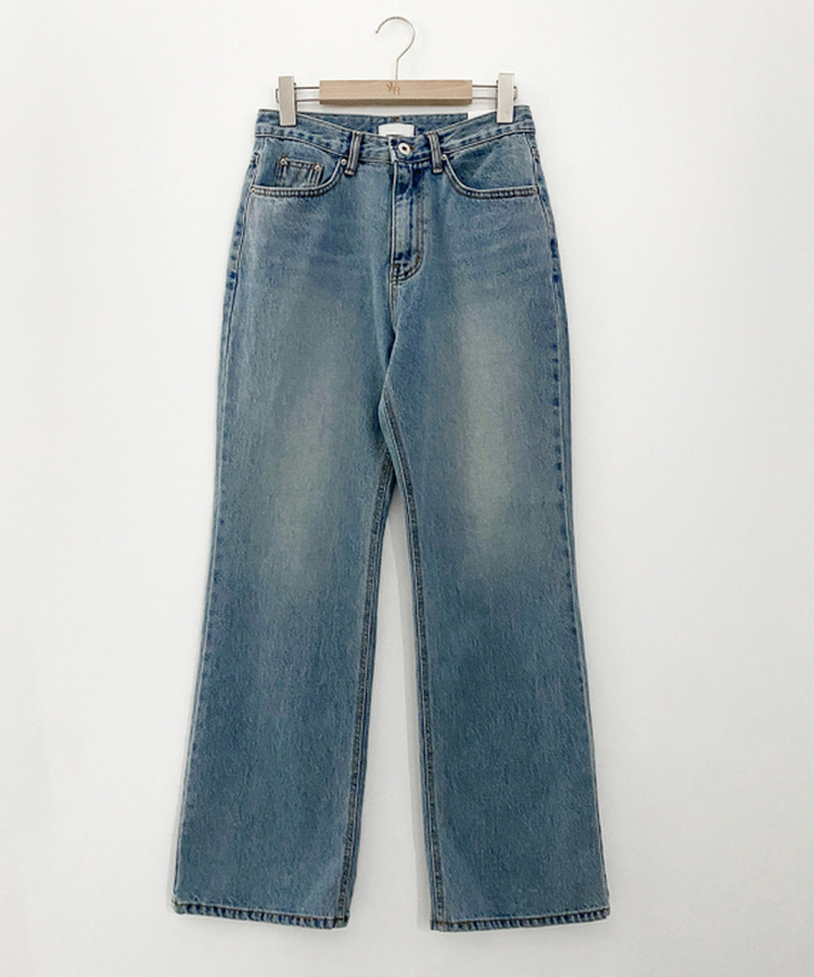 カジュアルセミブーツカットデニムパンツ