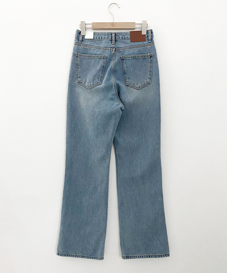 カジュアルセミブーツカットデニムパンツ