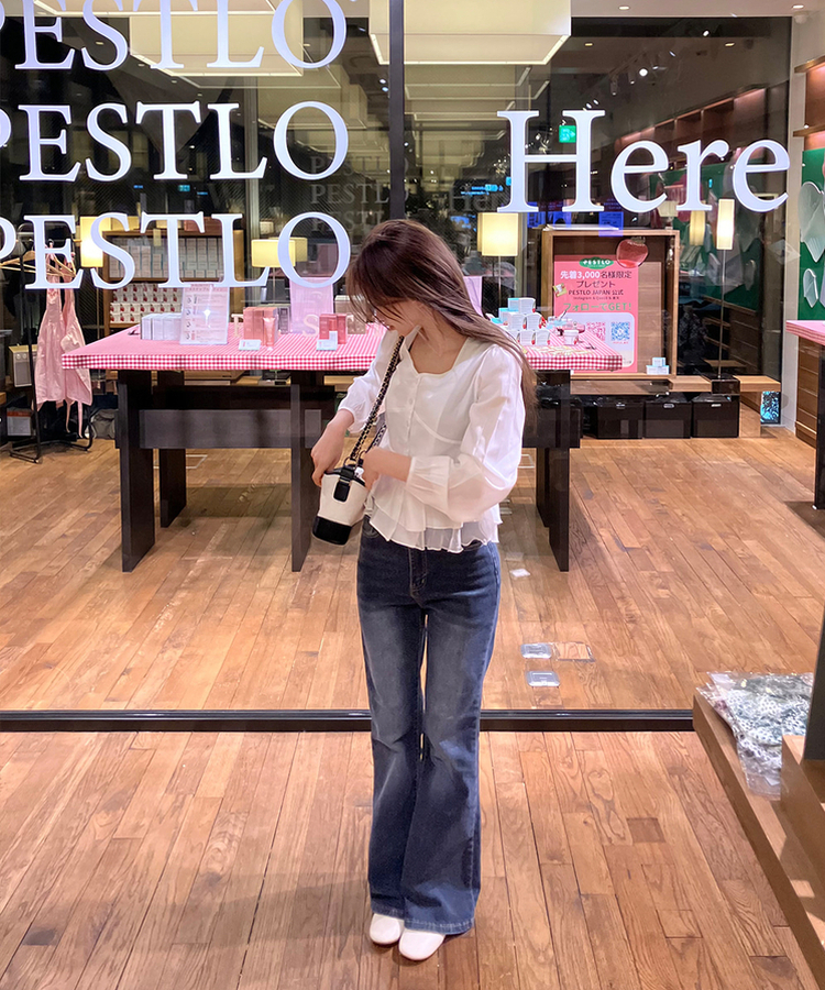 【丈別】ブーツカットデニムパンツ(6color) DEEP BLUE