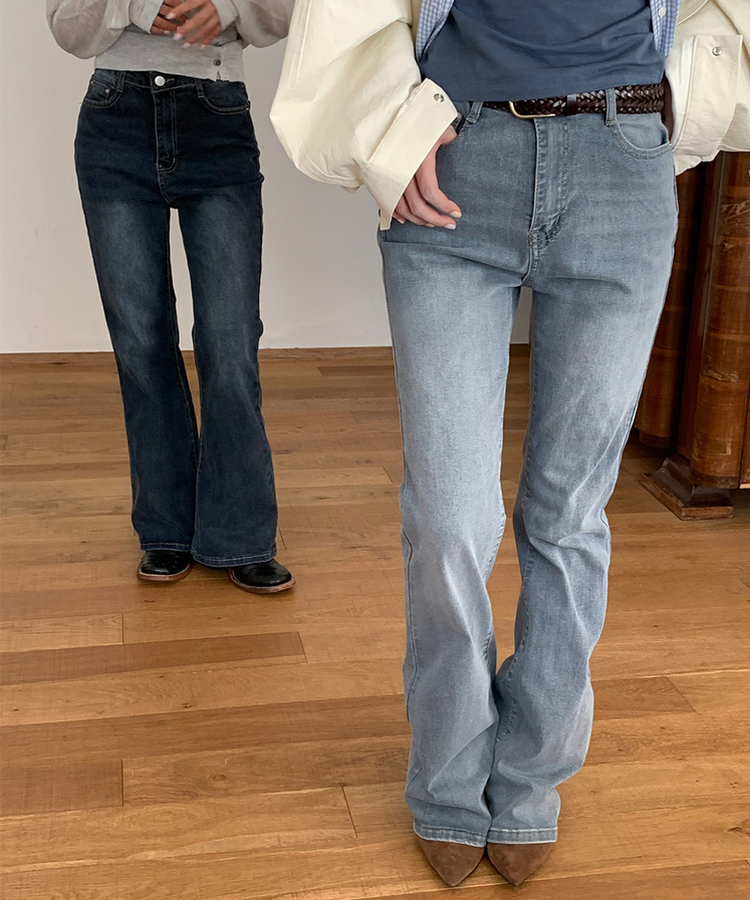 【丈別】ブーツカットデニムパンツ(6color) LIGHT BLUE