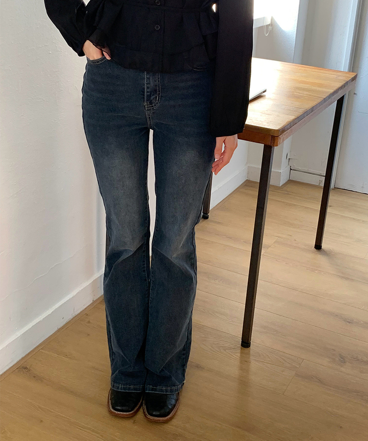 【丈別】ブーツカットデニムパンツ(6color) GREY