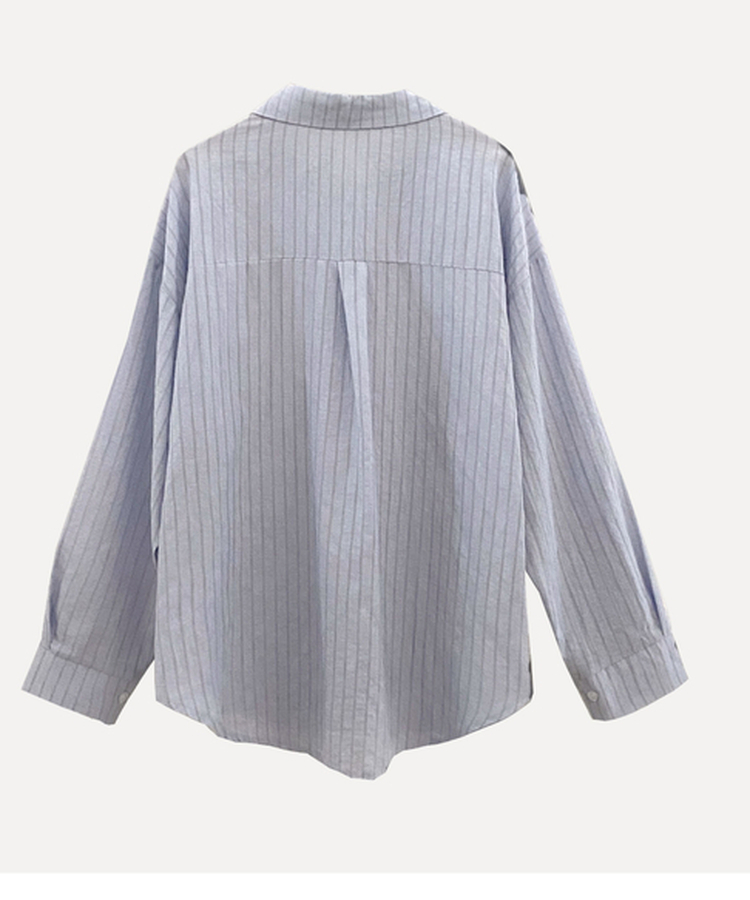 ルーズフィットストライプシャツ