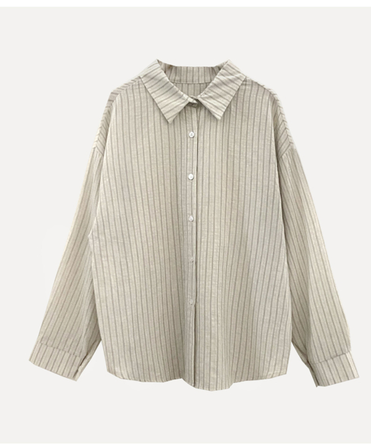 ルーズフィットストライプシャツ