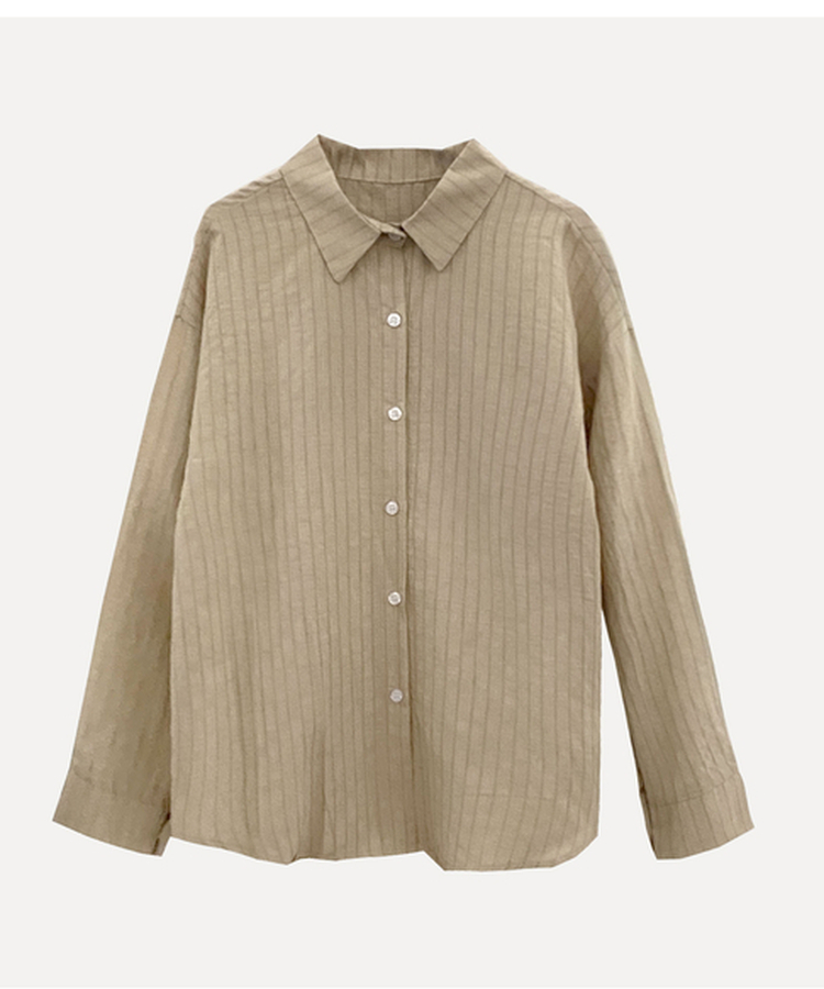 ルーズフィットストライプシャツ