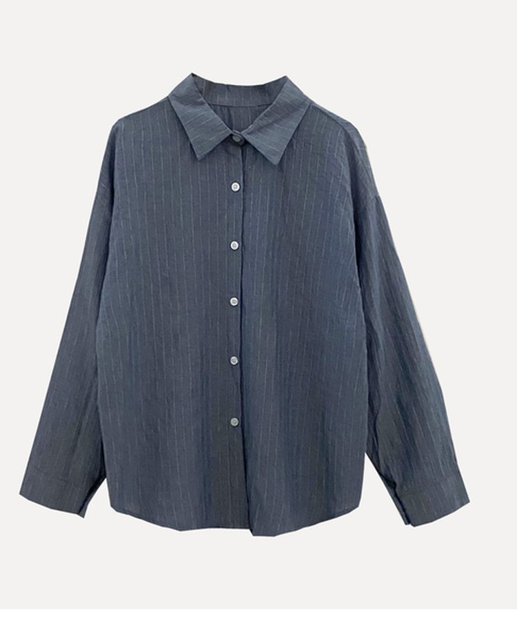 ルーズフィットストライプシャツ