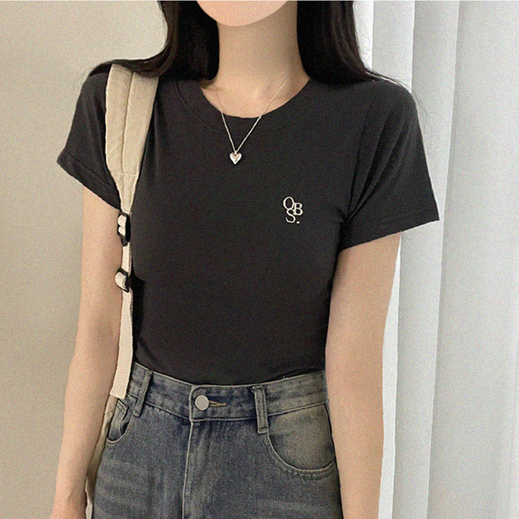 ロゴベーシック半袖Tシャツ(5color) CHARCOAL
