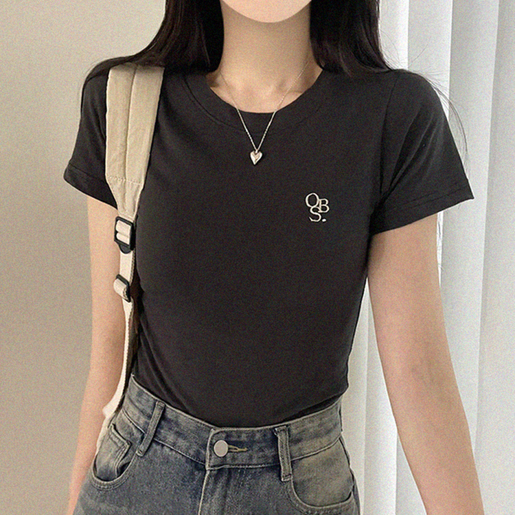 ロゴベーシック半袖Tシャツ(5color) CHARCOAL