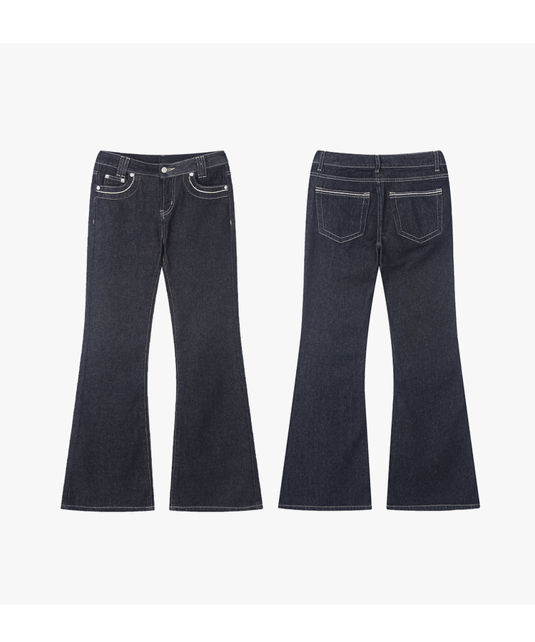 【丈別】ステッチデニムパンツ