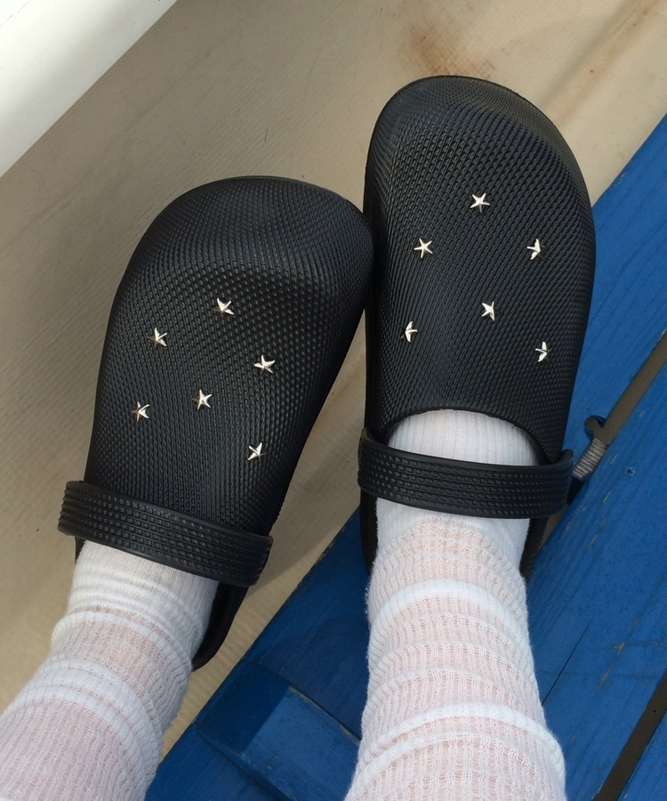 スタッズポイントサンダル BLACK
