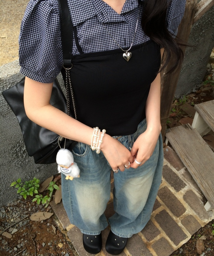 スタッズポイントサンダル BLACK