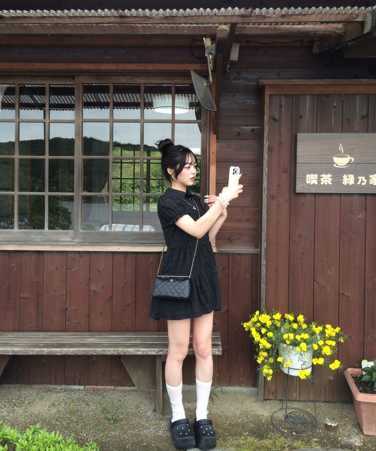 スタッズポイントサンダル BLACK