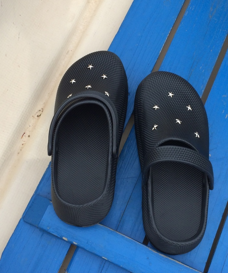 スタッズポイントサンダル BLACK