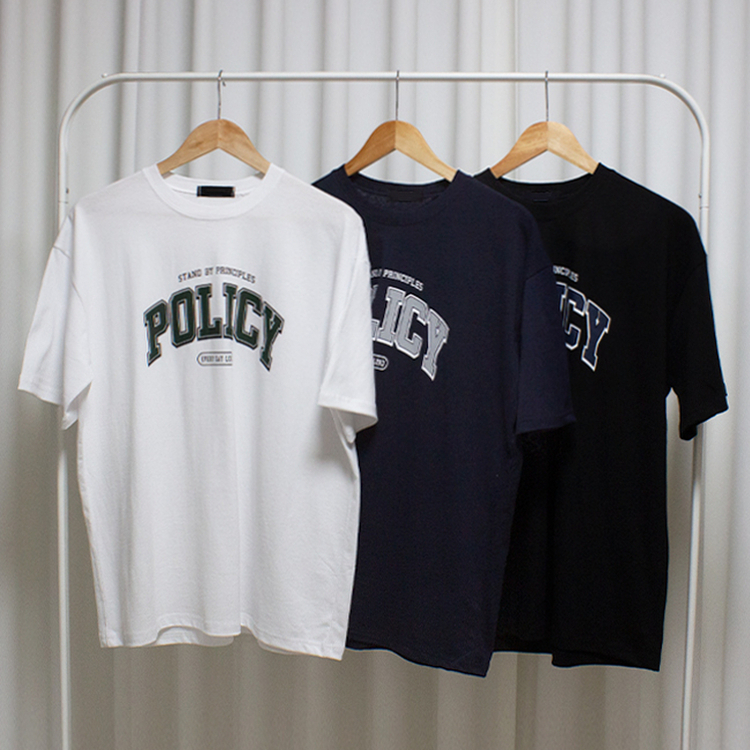 レタープリントオーバーフィット半袖Tシャツ