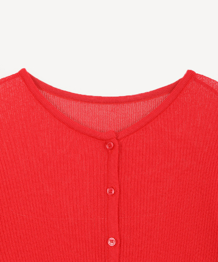 リブラウンドカーディガン(5color)