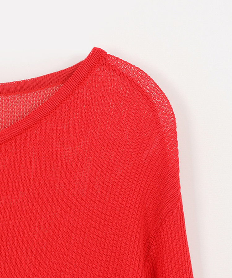 リブラウンドカーディガン(5color)