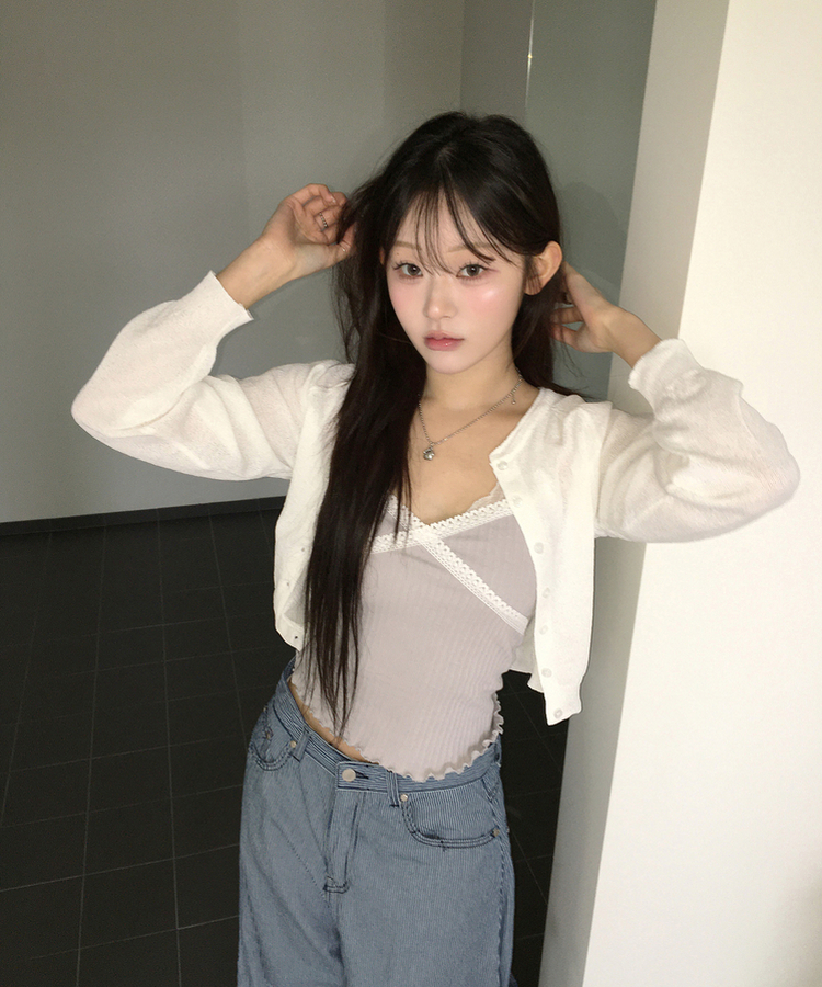 シンプルカーディガン IVORY