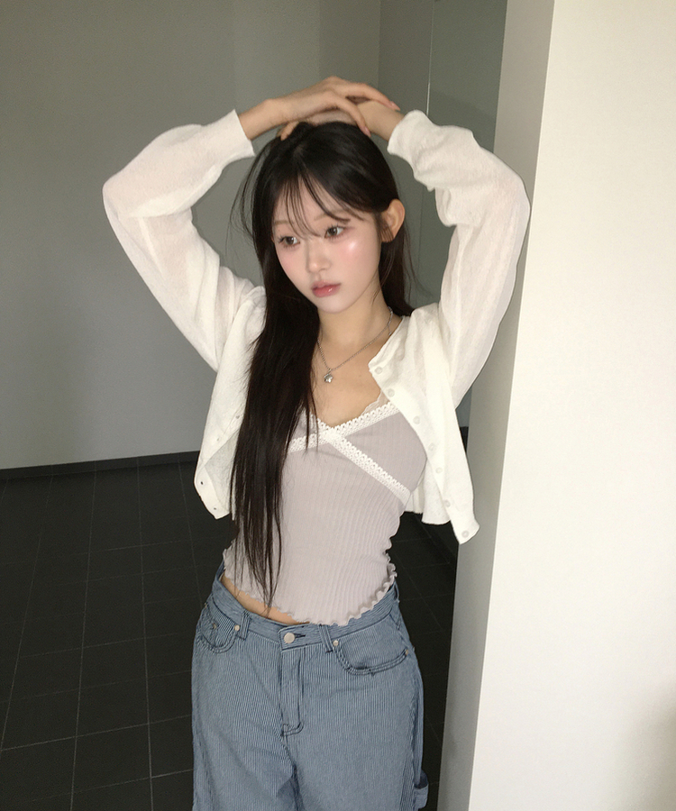 シンプルカーディガン IVORY