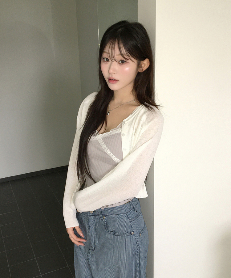 シンプルカーディガン IVORY