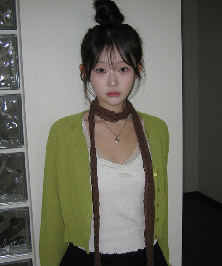 シンプルカーディガン GREEN