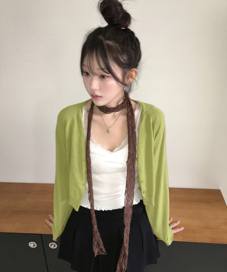 シンプルカーディガン GREEN