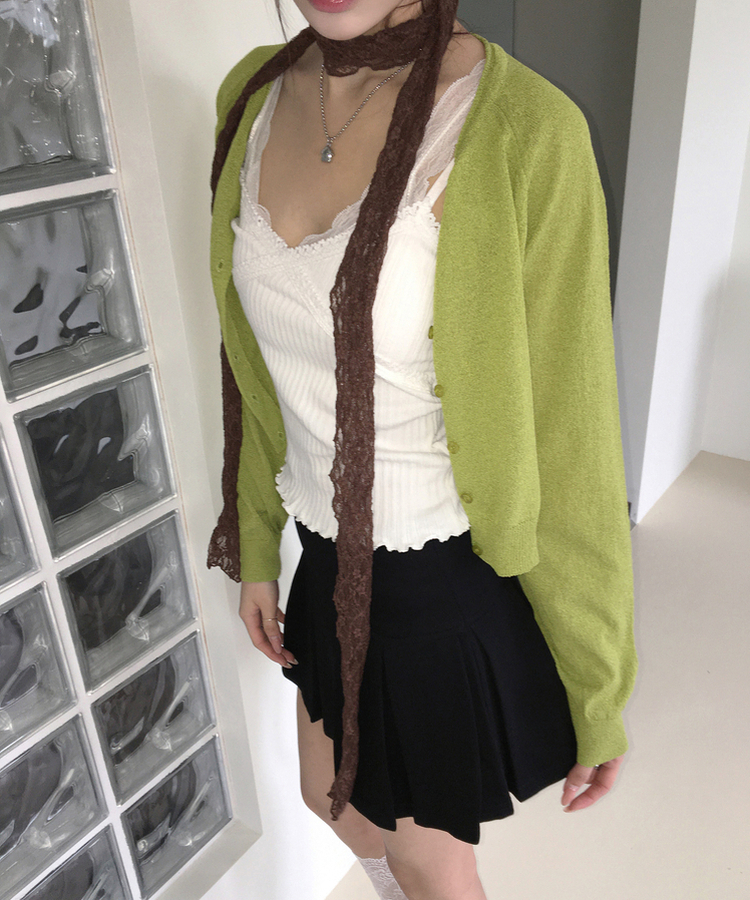 シンプルカーディガン GREEN