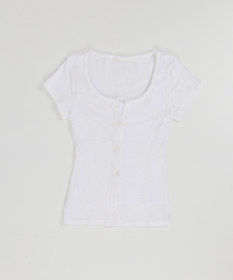 レイヤード半袖カーディガン