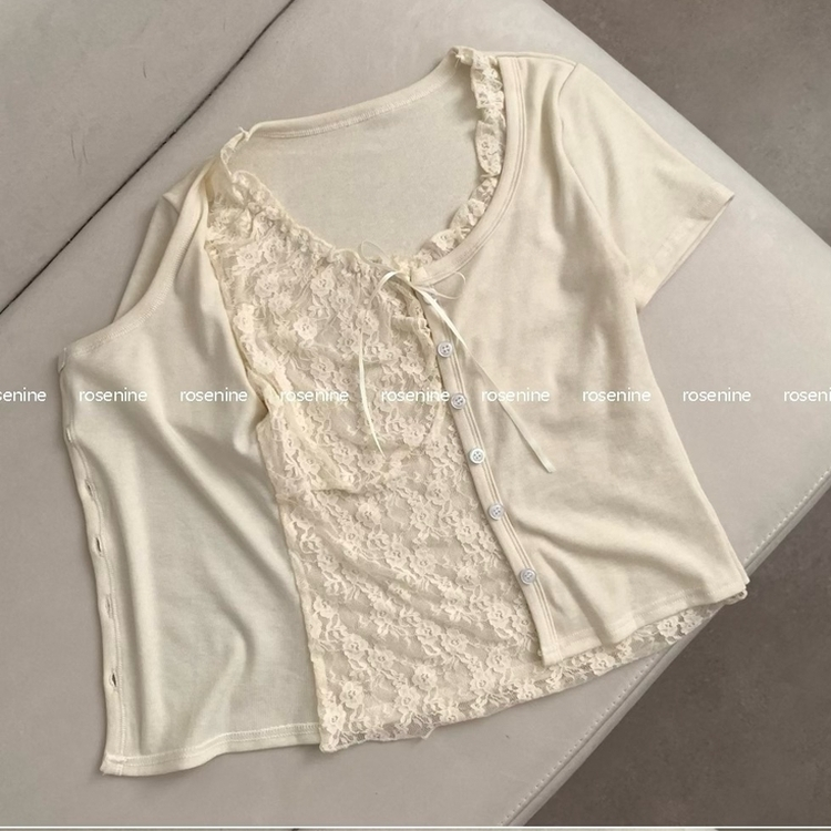 レイヤードレーストップス(5color)