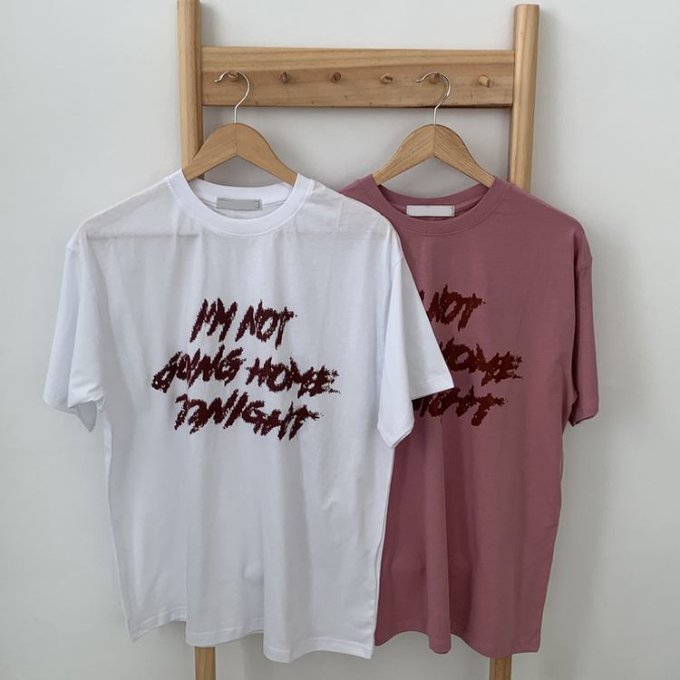 プリントカジュアル半袖Tシャツ(6color)