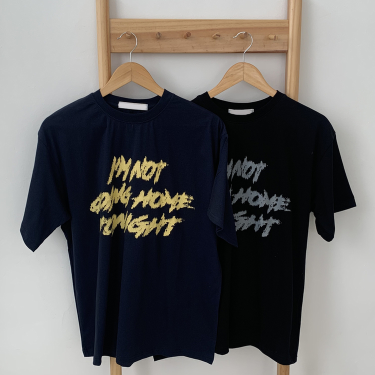 プリントカジュアル半袖Tシャツ(6color)