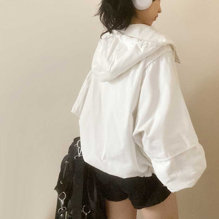 ミリタリーフードジャケット IVORY