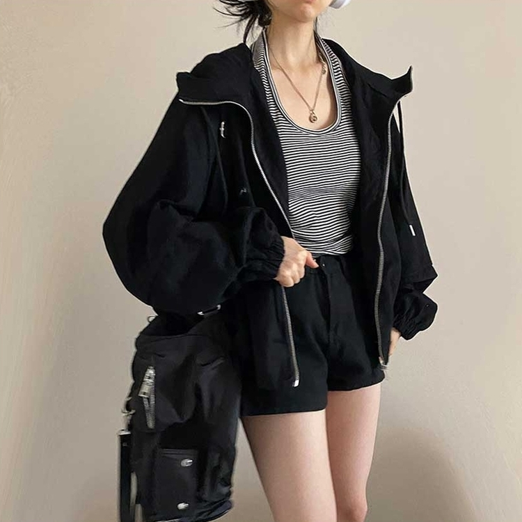 ミリタリーフードジャケット BLACK