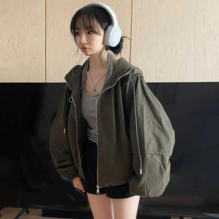 ミリタリーフードジャケット KHAKI