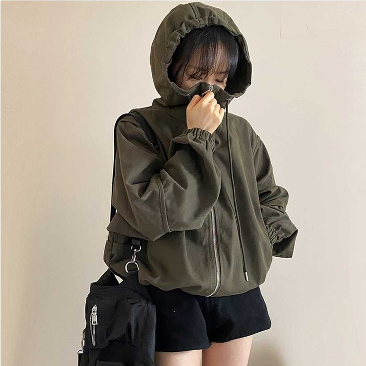 ミリタリーフードジャケット KHAKI