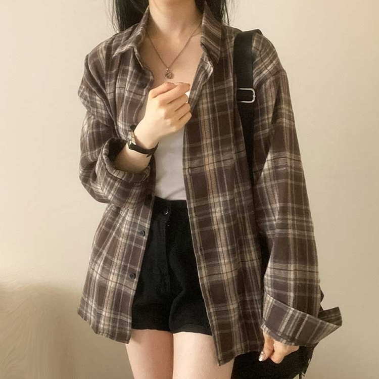 カジュアルチェックシャツ CHESTNUT BROWN