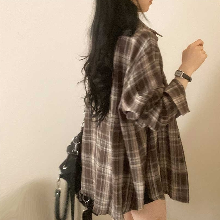 カジュアルチェックシャツ CHESTNUT BROWN