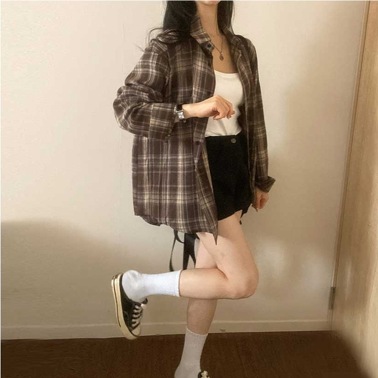 カジュアルチェックシャツ CHESTNUT BROWN