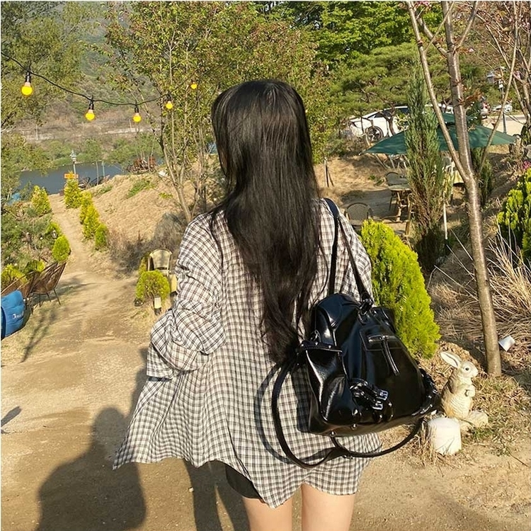 デイリールーズフィットチェックシャツ WHITE