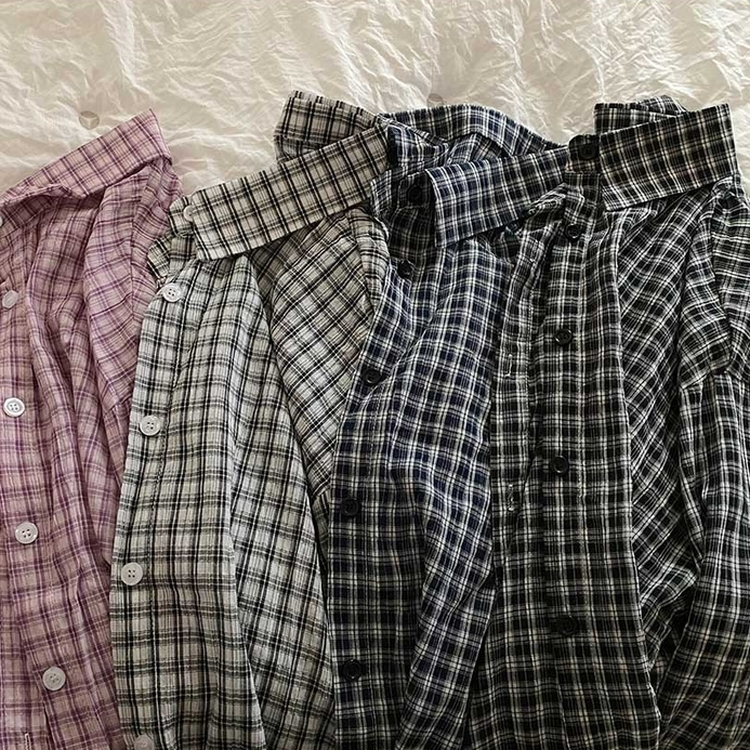 デイリールーズフィットチェックシャツ