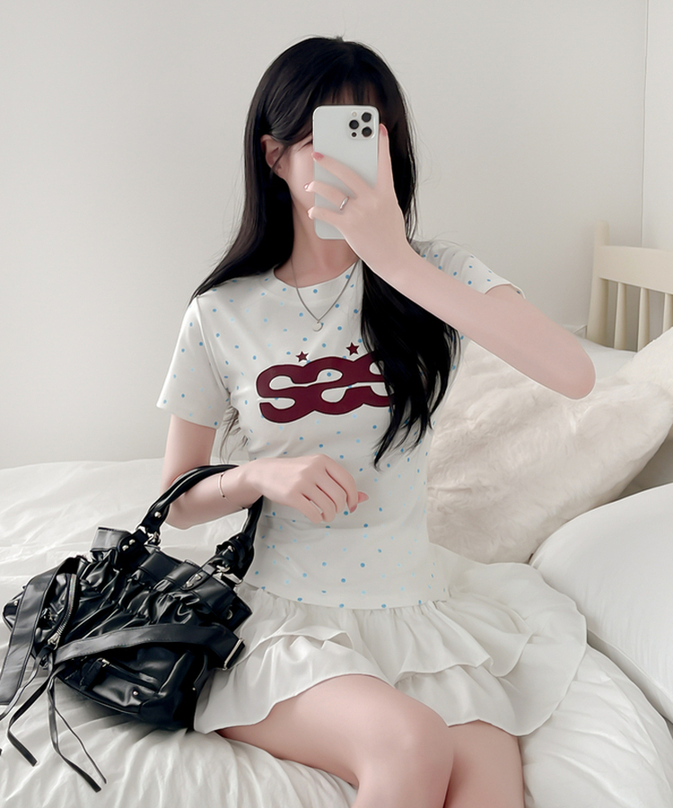 デイリードット半袖Tシャツ SKY BLUE