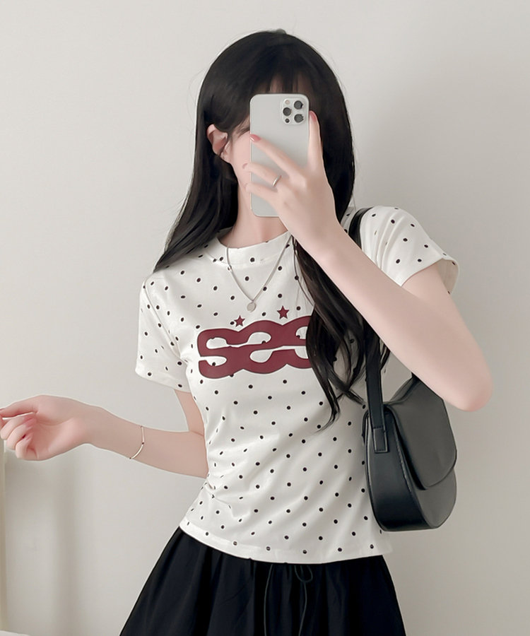 デイリードット半袖Tシャツ SKY BLUE