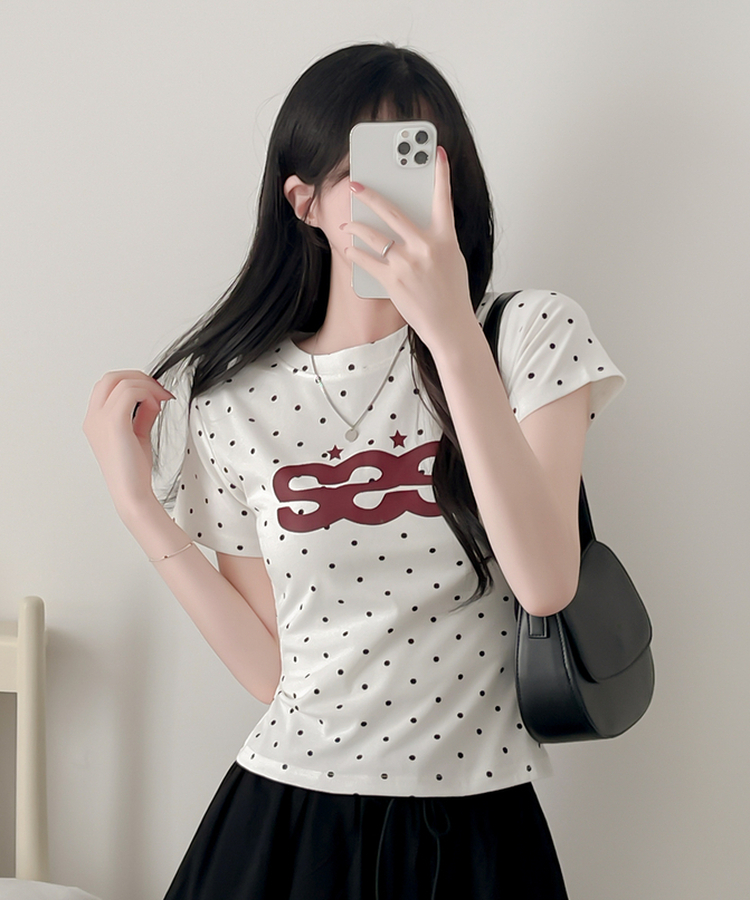 デイリードット半袖Tシャツ SKY BLUE