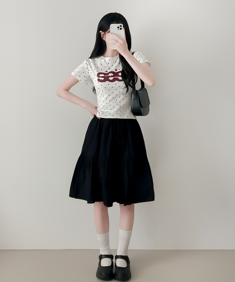 デイリードット半袖Tシャツ SKY BLUE