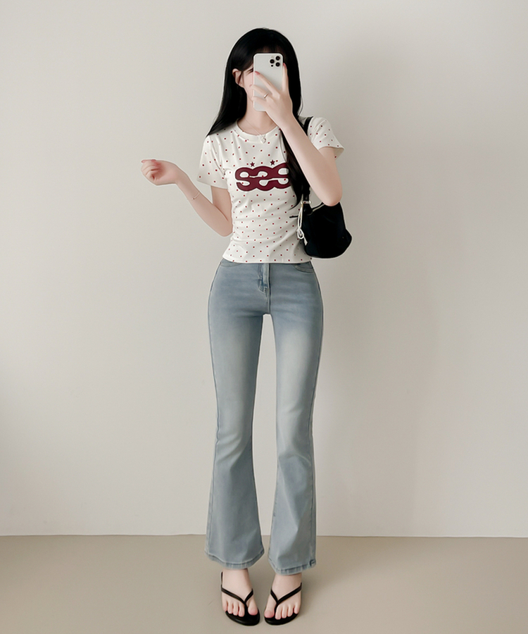 デイリードット半袖Tシャツ RED