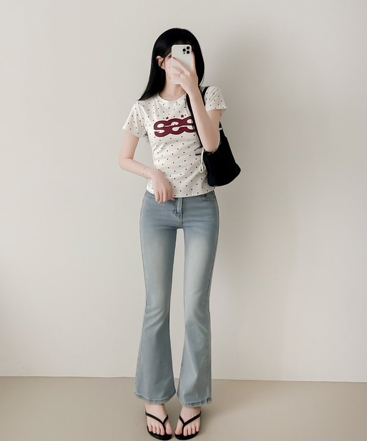 デイリードット半袖Tシャツ RED