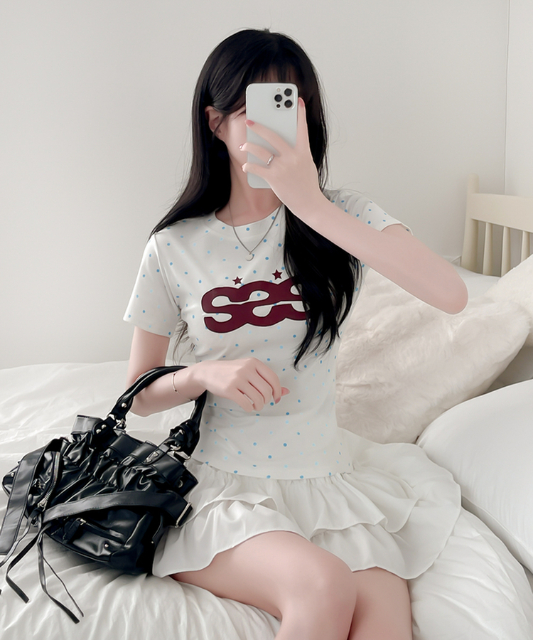 デイリードット半袖Tシャツ SKY BLUE