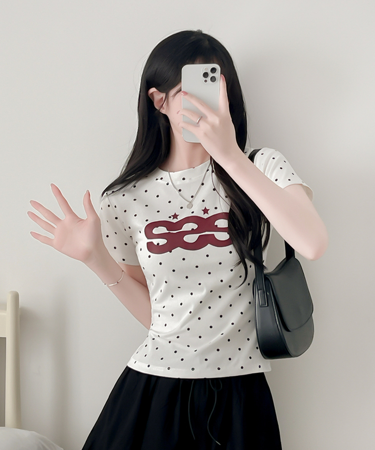 デイリードット半袖Tシャツ IVORY