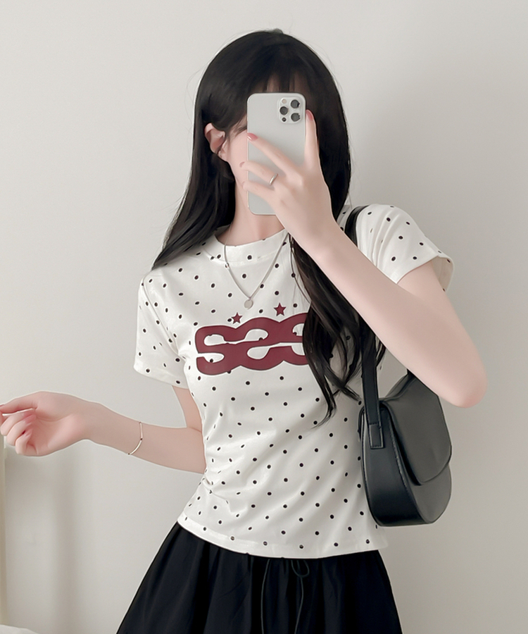 デイリードット半袖Tシャツ IVORY