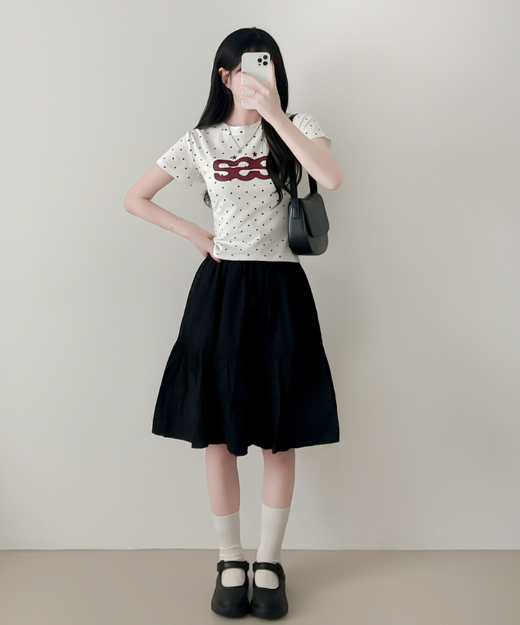 デイリードット半袖Tシャツ IVORY