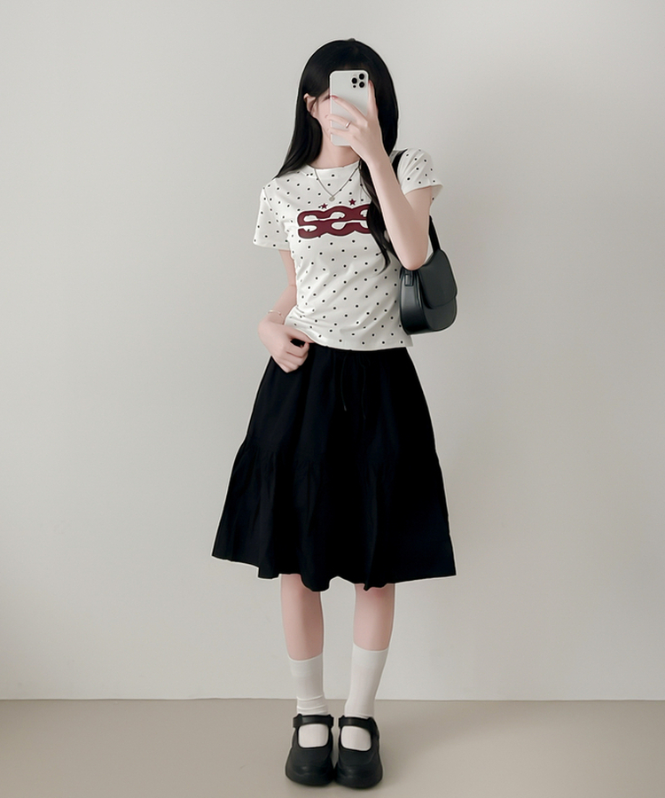 デイリードット半袖Tシャツ IVORY
